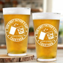 Gift For Father,New Dad,Non-Eng,Icon,Adorable - Our First Father's Day Together - Personalized Beer Glass