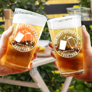 Gift For Father,New Dad,Non-Eng,Icon,Adorable - Our First Father's Day Together - Personalized Beer Glass