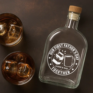 Gift For Father,New Dad,Non-Eng,Icon,Adorable - Our First Father's Day Together - Personalized Whiskey Bottle