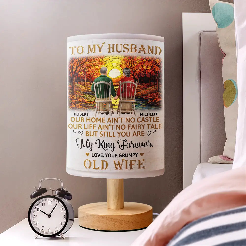 Gift For Couples, Gift For Husband, Gift For Wife, Gift For Boyfriend, Gift For Girlfriend, Love - Our Home Ain't Castle - Personalized Fabric Lamp