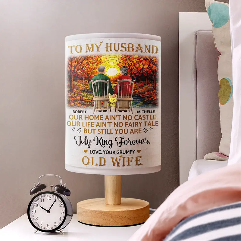 Gift For Couples, Gift For Husband, Gift For Wife, Gift For Boyfriend, Gift For Girlfriend, Love - Our Home Ain't Castle - Personalized Fabric Lamp