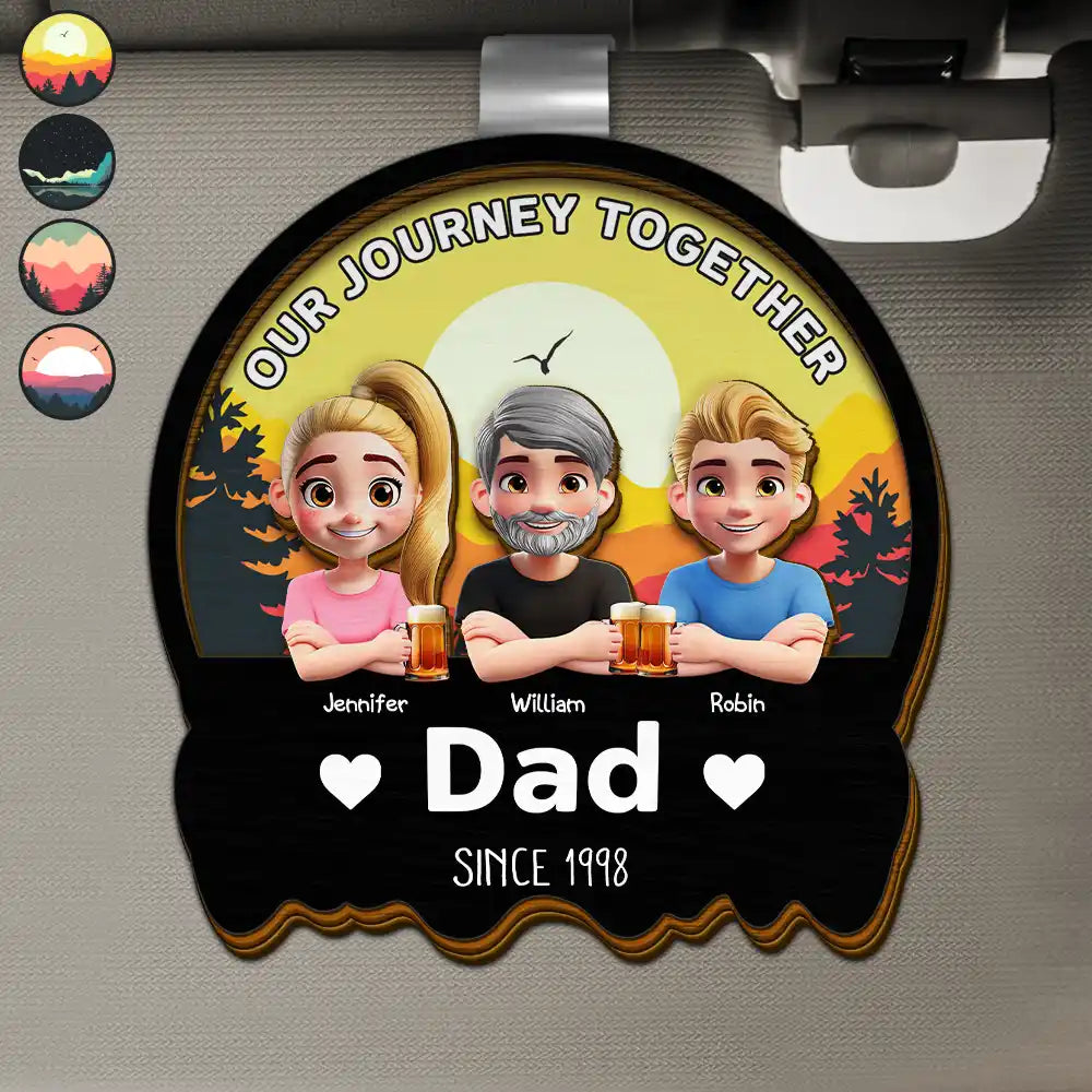 Our Journey Together - Personalized Custom Shaped Car Visor Clip