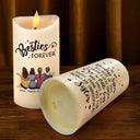 Christmas,Gift For Bestie,Gift For Sisters,Happy - Our Memories Are Countless Our Friendship Is Endless - Personalized Flameless LED Candle