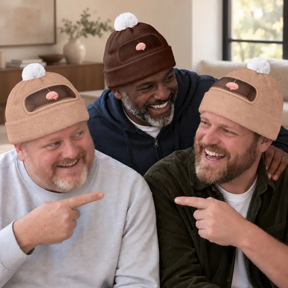 Gift For Men,Gift For Yourself,Gifts For Him,Humorous,Icon,Top Market - Funny Gag Gift For Him - Personalized Small Brain Novelty Bobble Beanie Hat
