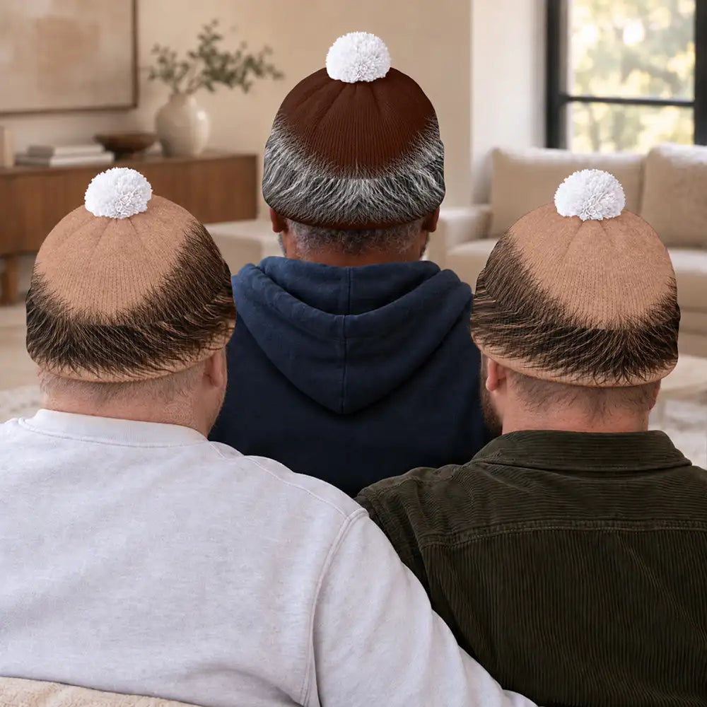 Gift For Men,Gift For Yourself,Gifts For Him,Humorous,Icon,Top Market - Funny Gag Gift For Him - Personalized Bald Head Bobble Beanie Hat