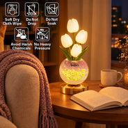 Christmas,Gift For Mother,Gifts For Her,Icon,Indoor Decor,Sentimental - Christmas Home Decor Gift For Mom, Grandma - Personalized Name Birth Month Flowers Tulip LED Night Light