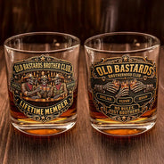 Afro Besties,Christmas,Gift For Bestie,Humorous,Vector - Best Friend Gift For Men - Personalized Skeleton Brotherhood Whiskey Glass
