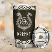 Custom Text, Gift For Men, Gift For Yourself, Gifts For Him, Happy, Top Market - Gift For Norse Mythology Lovers Husband Boyfriend - Personalized Rune Name Viking Tumbler