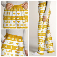 Christmas,Custom Text,Family,Happy,Top Market - Christmas Gift For Family - Personalized Name Fair Isle Pattern Pajama Pants