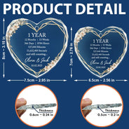 Anniversary,Christmas,Gift For Couples,Old Couples,Romantic,Top Market,Vector - Anniversary Gift For Couple - Personalized Years To Come Glass Ornament