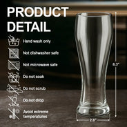 The Dogfather Pet Paw Hand Punch - Personalized Pilsner Glass