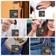 Custom Photo Couple My Heart Needed You - Anniversary Gift For Couples, Spouse, Lovers, Wife, Husband, Girlfriend, Boyfriend - Personalized Wooden Keychain