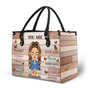 Custom Photo You Are Beautiful Strong - Gift for Yourself, Gift For Women - Personalized Leather Bag