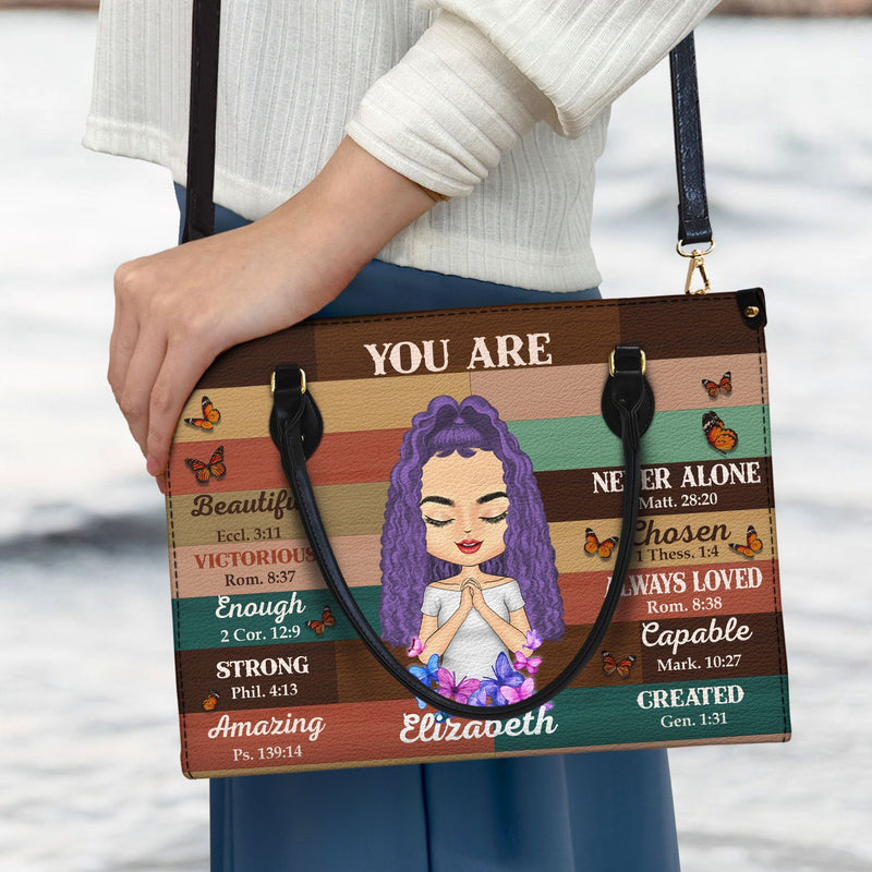 Custom Photo You Are Beautiful Strong - Gift for Yourself, Gift For Women - Personalized Leather Bag