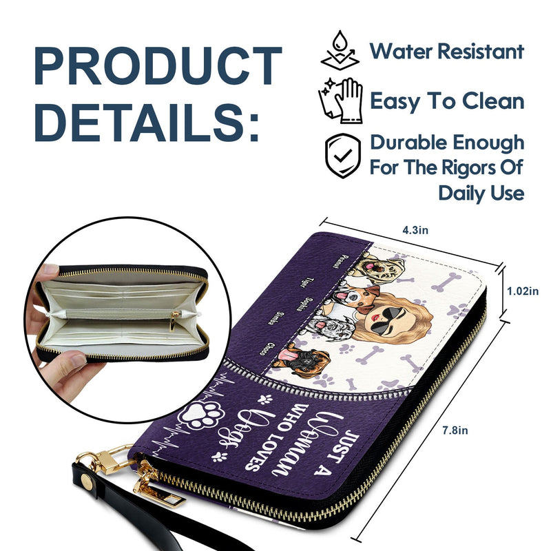 Best Dog Mom Ever - Birthday, Loving Gift For Dog Lovers - Personalized Leather Long Wallet
