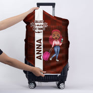 Collect Moments Not Things - Gift For Traveling Lovers, Travelers, Him, Her - Personalized Luggage Cover