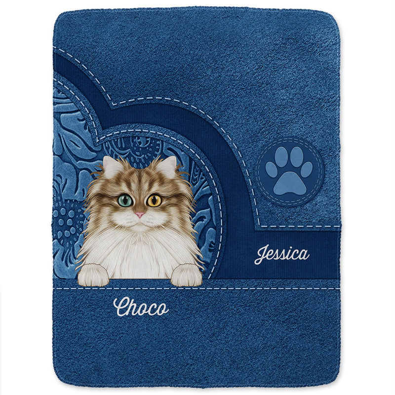 Cute Dogs And Cats Aesthetic Pattern - Birthday, Loving Gift For Pet Lovers, Dog Mom, Cat Mom - Personalized Fleece Blanket, Sherpa Blanket