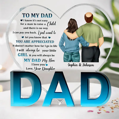 Love-Dad-Shaped Acrylic Plaque