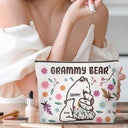 Mama Bear Floral Style - Birthday, Loving Gift For Mom, Mother, Grandma, Grandmother - Personalized Cosmetic Bag