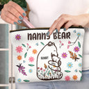Mama Bear Floral Style - Birthday, Loving Gift For Mom, Mother, Grandma, Grandmother - Personalized Cosmetic Bag