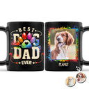 Custom Photo Dog Cat Dad Mom - Personalized Black Mug