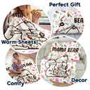Mama Bear Floral Style - Personalized Fleece Blanket, Sherpa Blanket