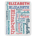 Kid Baby Names - Personalized Fleece Blanket, Sherpa Blanket