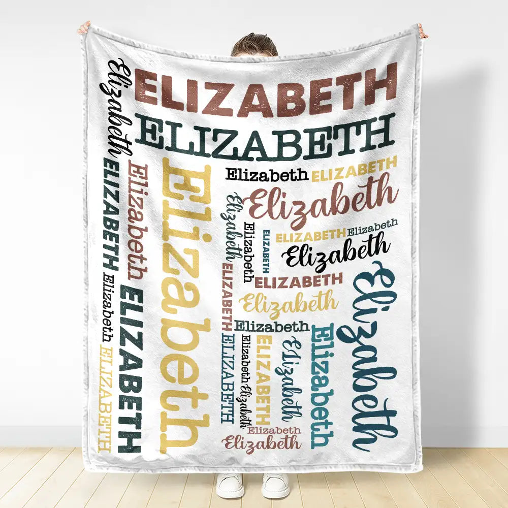 Kid Baby Names - Personalized Fleece Blanket, Sherpa Blanket