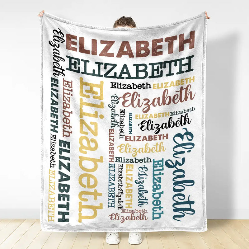 Kid Baby Names - Personalized Fleece Blanket, Sherpa Blanket