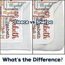 Kid Baby Names - Personalized Fleece Blanket, Sherpa Blanket