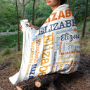 Kid Baby Names - Personalized Fleece Blanket, Sherpa Blanket