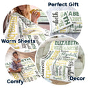 Kid Baby Names - Personalized Fleece Blanket, Sherpa Blanket