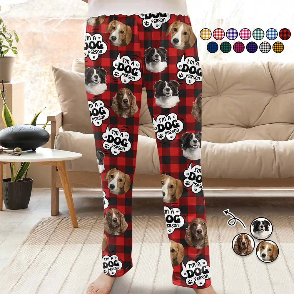 Custom Photo I'm A Dog Person - Personalized Pajama Pants
