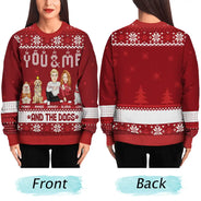 Couple You & Me And The Dogs - Personalized Unisex Ugly Sweater