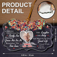 Memorial - Custom Photo Memorial A Limb Has Fallen From Our Family Tree - Personalized Medallion Glass Ornament