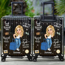 Travel, Gift For Women, Gift For Yourself - Turban Just A Girl Who Loves Traveling - Personalized Clear Luggage Cover