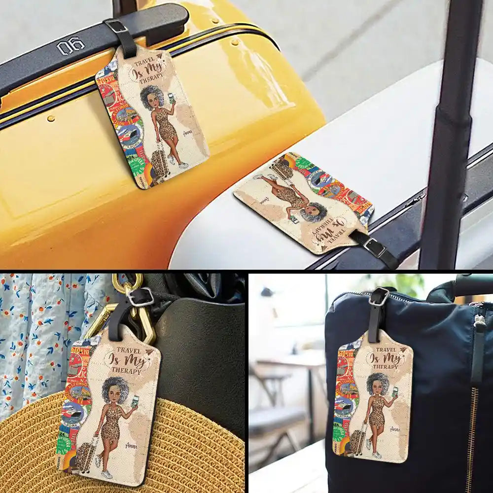Gift For Yourself,Travel,Gift For Women,Happy - And So The Adventure Begins Travel Lover - Personalised Luggage Tag