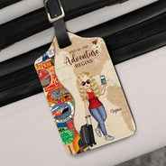 Gift For Yourself,Travel,Gift For Women,Happy - And So The Adventure Begins Travel Lover - Personalised Luggage Tag