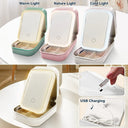 Birth Month Flower - Personalized Makeup Box With LED Mirror
