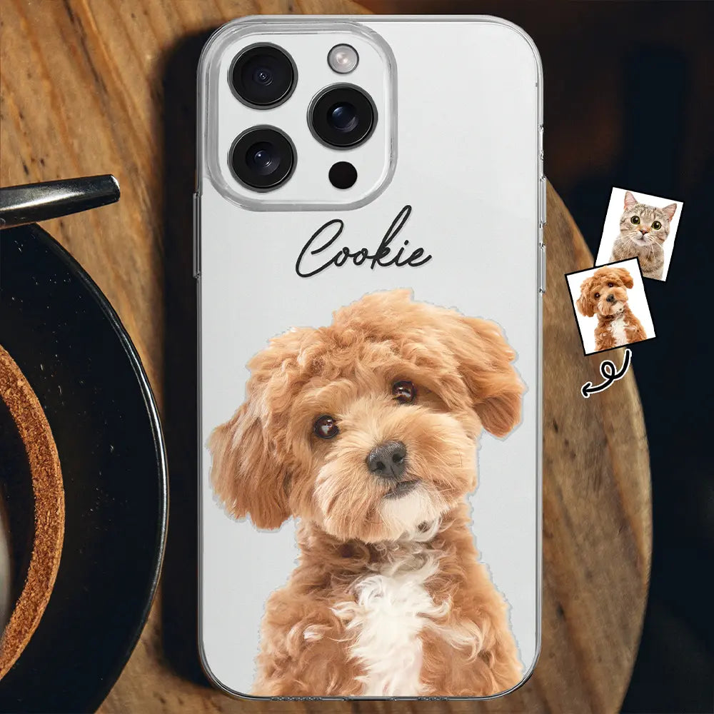 Pet Lovers, Dog Lovers, Cat Lovers - Custom Photo Your Dog Cat Pet - Personalized Clear Phone Case