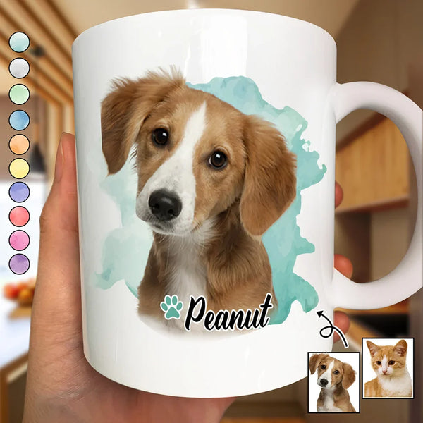 Custom Photo,Pet Lovers,Dog Lovers,Cat Lovers - Custom Photo Dog Cat Pet - Personalized Mug
