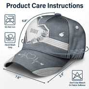 Gift For Father,Gift For Grandpa - Grandpa Papa Dad Father Sweetheart Kid Grandkid Handprints - Personalized Classic Cap