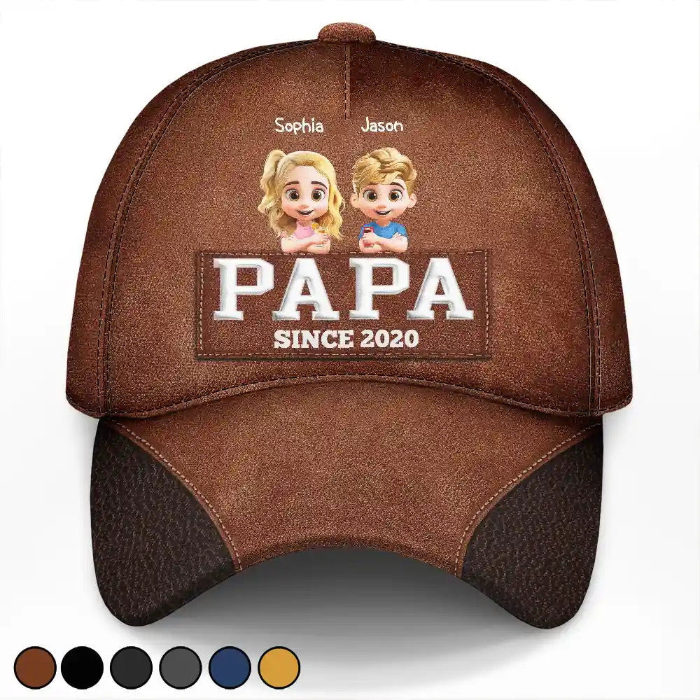 Dad Grandpa Since 3D Effect - Personalized Classic Cap