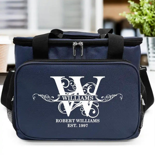 Gift For Yourself, Gift For Women, Gift For Men, Gift For Couples, Gift For Husband, Gift For Wife, Married , Love, Family - Family Name Monogram - Personalized Lunch Bag, Cooling Tote