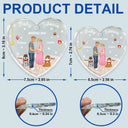 Christmas,New Dad,New baby,New Mom,Happy - Expecting Parents Baby Arriving Dog Parents To Human Parents - Personalized Heart Shaped Glass Ornament