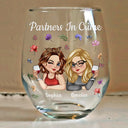 Gift For Bestie - Just Remember If We Get Caught Funny 3D Bestie - Personalized Stemless Wine Glass