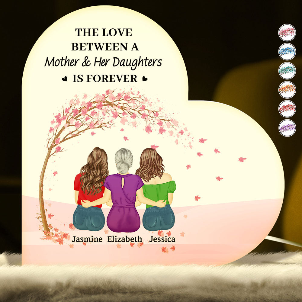 The Love Between A Mother & Her Daughters Sons - Personalized Custom Shaped Light Box