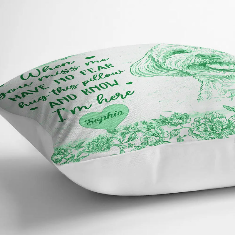 Photo - Pencil Sketch,Custom Photo,Memorial,Gift For Mother,Family,Sad - Custom Photo Pencil Sketch Have No Fear Hug This Pillow - Personalized Pillow