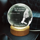 Calendar,Icon,Gift For Mother,New Mom,New baby,Happy - Calendar Our First Mother's Day The Day You Became My Mom - Personalized Crystal Globe Lamp
