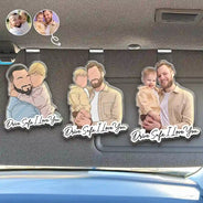 Custom Photo,Gift For Father,Dad - Children,Happy,Non-Eng,Photo,Photo - Faceless Portrait,Adorable - Custom Photo Faceless Portrait Drive Safe Daddy I Love You - Personalized Custom Shaped Acrylic Car Visor Clip